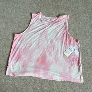 Old Navy Go-Dry Pink Tie Dye Tank Top Size Large NWT Lightweight Activewear